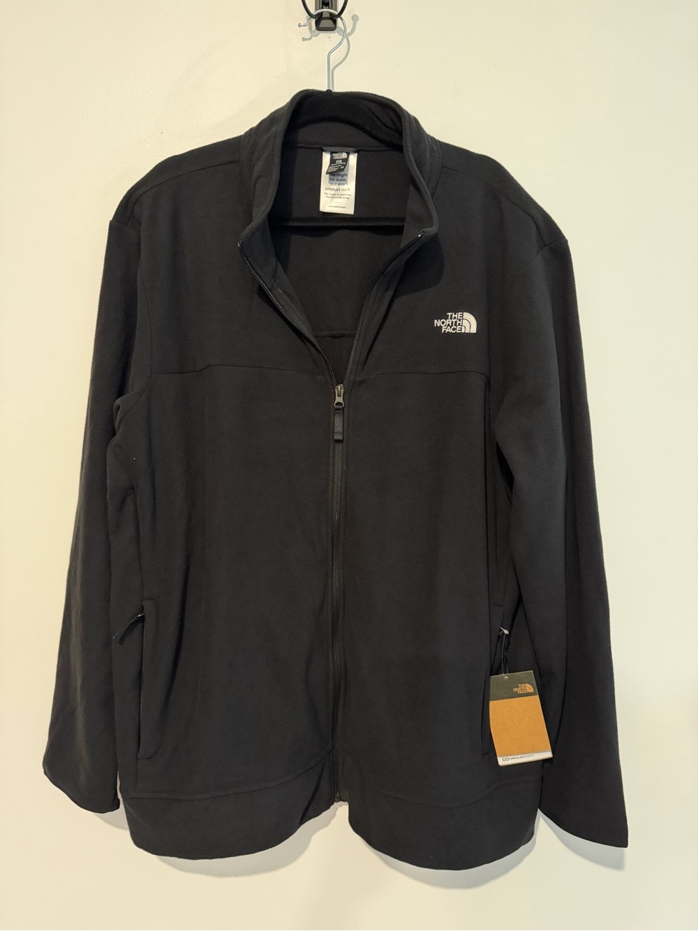 NWT The North Face Men’s Anchor Black Full-Zip Fleece Jacket Size XXL